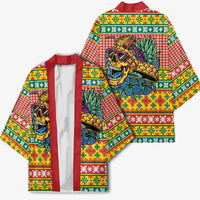 Hawaiian Pineapples Skull Kimono Mele Kalikimaka Palaka Quilt Pattern - Polynesian Pride