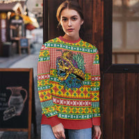 Hawaiian Pineapples Skull Ugly Christmas Sweater Mele Kalikimaka Palaka Quilt Pattern - Polynesian Pride