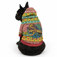 Hawaiian Pineapples Skull Pet Hoodie Mele Kalikimaka Palaka Quilt Pattern LT9 - Polynesian Pride