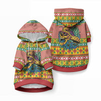 Hawaiian Pineapples Skull Pet Hoodie Mele Kalikimaka Palaka Quilt Pattern LT9 Pullover Yellow - Polynesian Pride