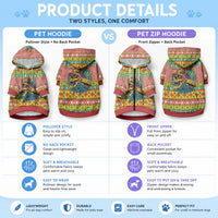 Hawaiian Pineapples Skull Pet Hoodie Mele Kalikimaka Palaka Quilt Pattern LT9 - Polynesian Pride