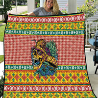 Hawaiian Pineapples Skull Quilt Mele Kalikimaka Palaka Quilt Pattern - Polynesian Pride
