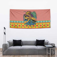 Hawaiian Pineapples Skull Tapestry Mele Kalikimaka Palaka Quilt Pattern - Polynesian Pride