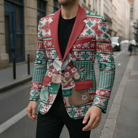 Hawaiian Funny Santa Surf Blazer Mele Kalikimaka Palaka Quilt Pattern - Polynesian Pride