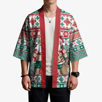 Hawaiian Funny Santa Surf Kimono Mele Kalikimaka Palaka Quilt Pattern - Polynesian Pride