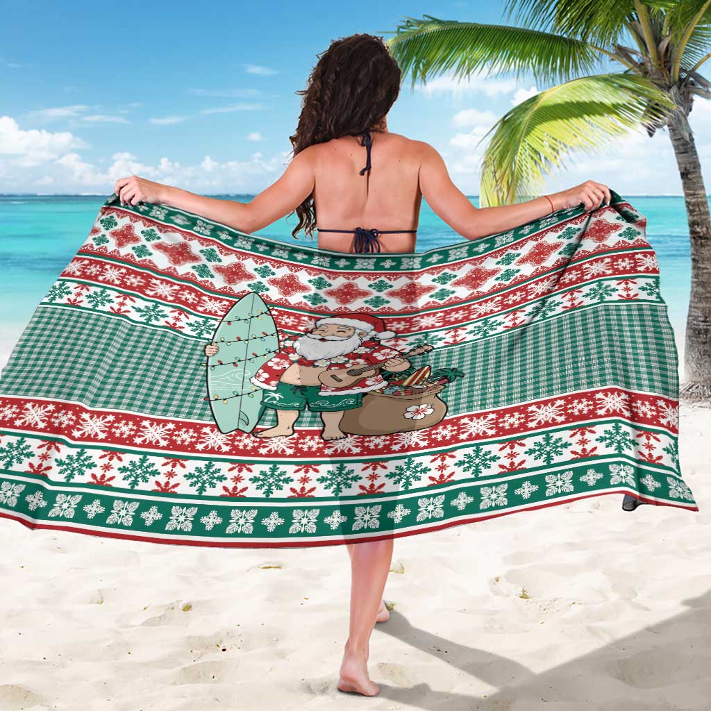 Hawaiian Funny Santa Surf Sarong Mele Kalikimaka Palaka Quilt Pattern - Polynesian Pride