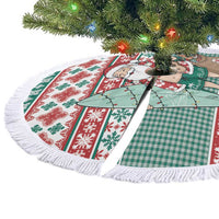 Hawaiian Funny Santa Surf Tree Skirt Mele Kalikimaka Palaka Quilt Pattern - Polynesian Pride