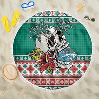 Hawaiian Skull Surfs Beach Blanket Mele Kalikimaka Palaka Quilt Pattern - Polynesian Pride