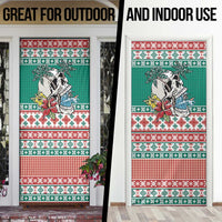 Hawaiian Skull Surfs Door Cover Mele Kalikimaka Palaka Quilt Pattern - Polynesian Pride