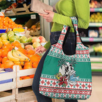 Hawaiian Skull Surfs Grocery Bag Mele Kalikimaka Palaka Quilt Pattern - Polynesian Pride