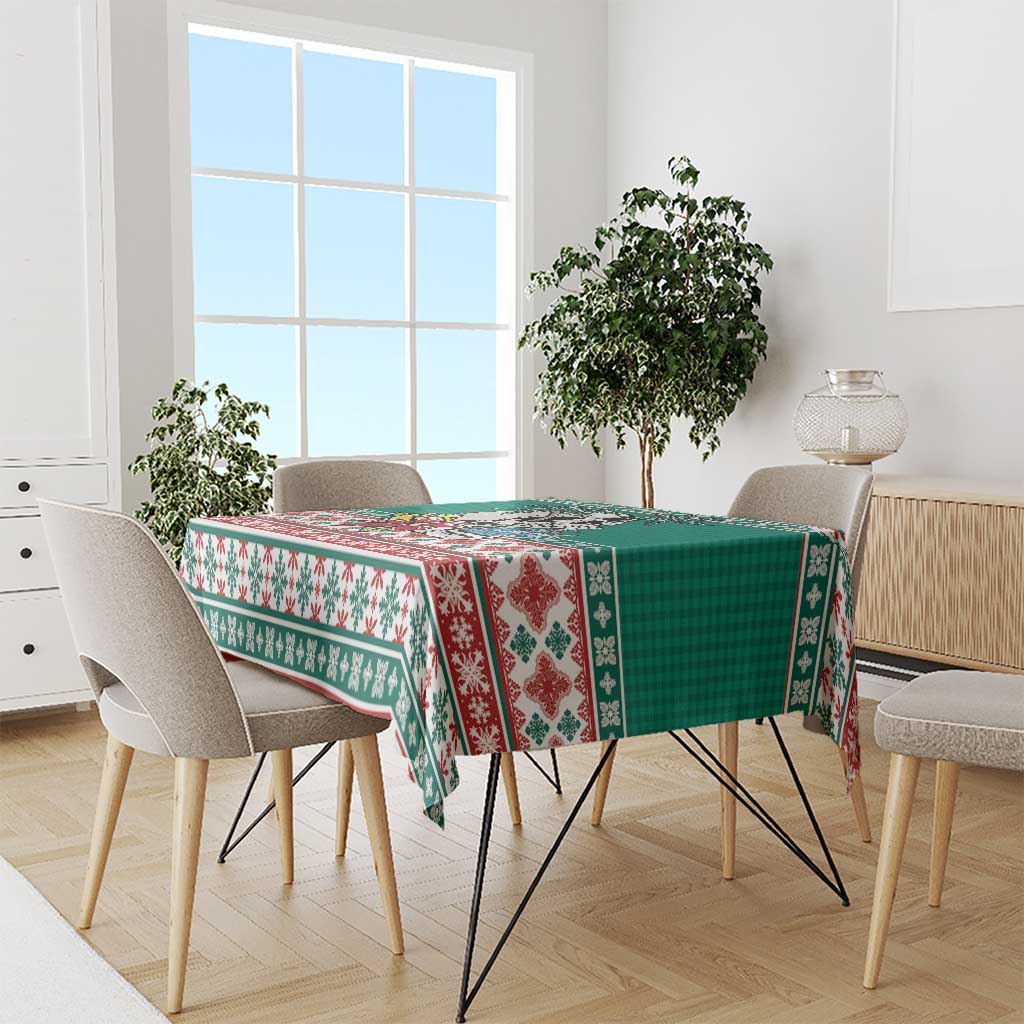 Hawaiian Skull Surfs Tablecloth Mele Kalikimaka Palaka Quilt Pattern - Polynesian Pride