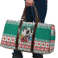 Hawaiian Skull Surfs Travel Bag Mele Kalikimaka Palaka Quilt Pattern - Polynesian Pride