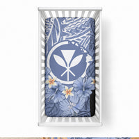 Aloha Vintage Hawaii Tribal Baby Bed Cover Blue Style LT9 28 × 52 in Blue - Polynesian Pride