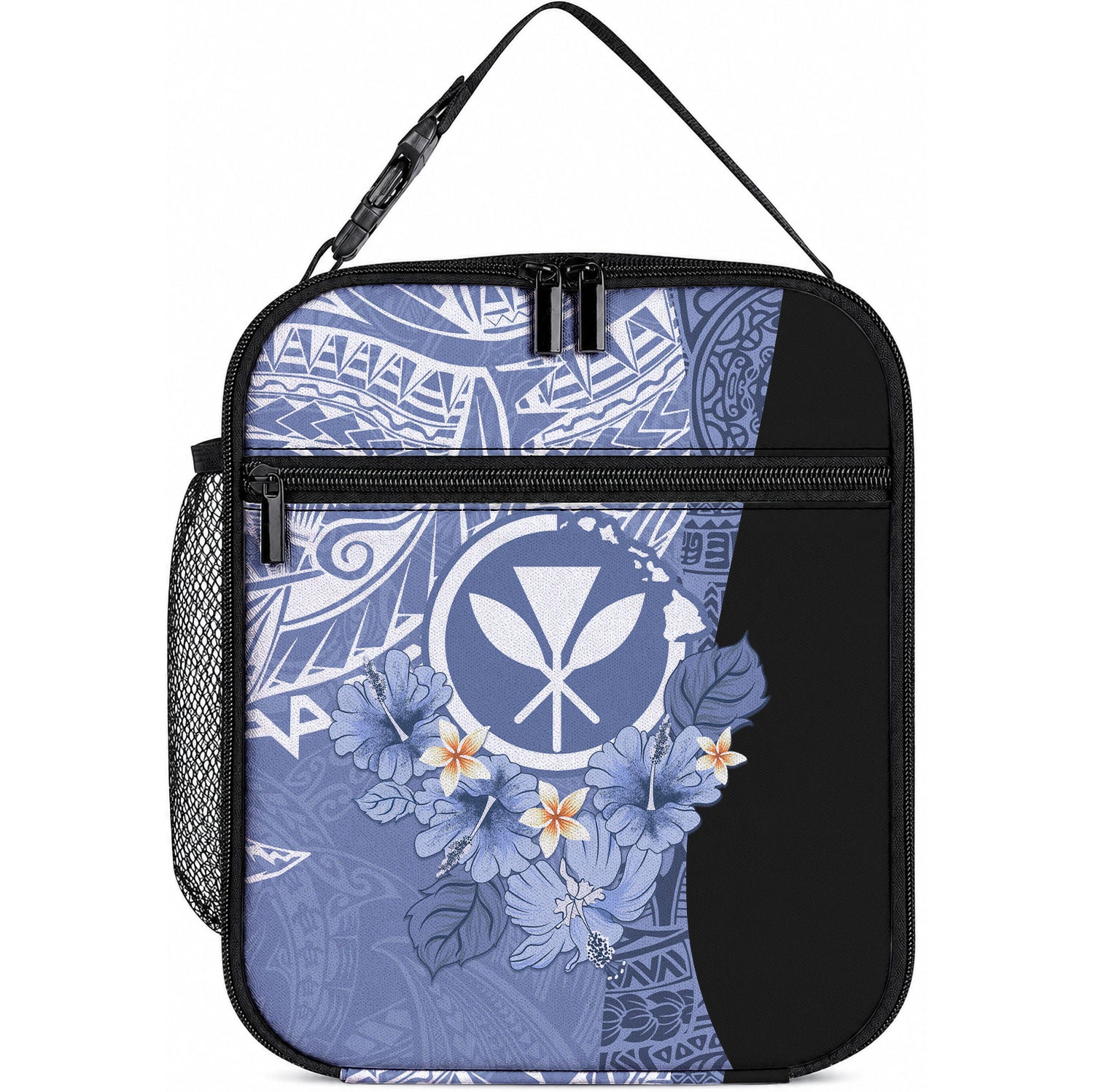 Aloha Vintage Hawaii Tribal Lunch Bag Blue Style
