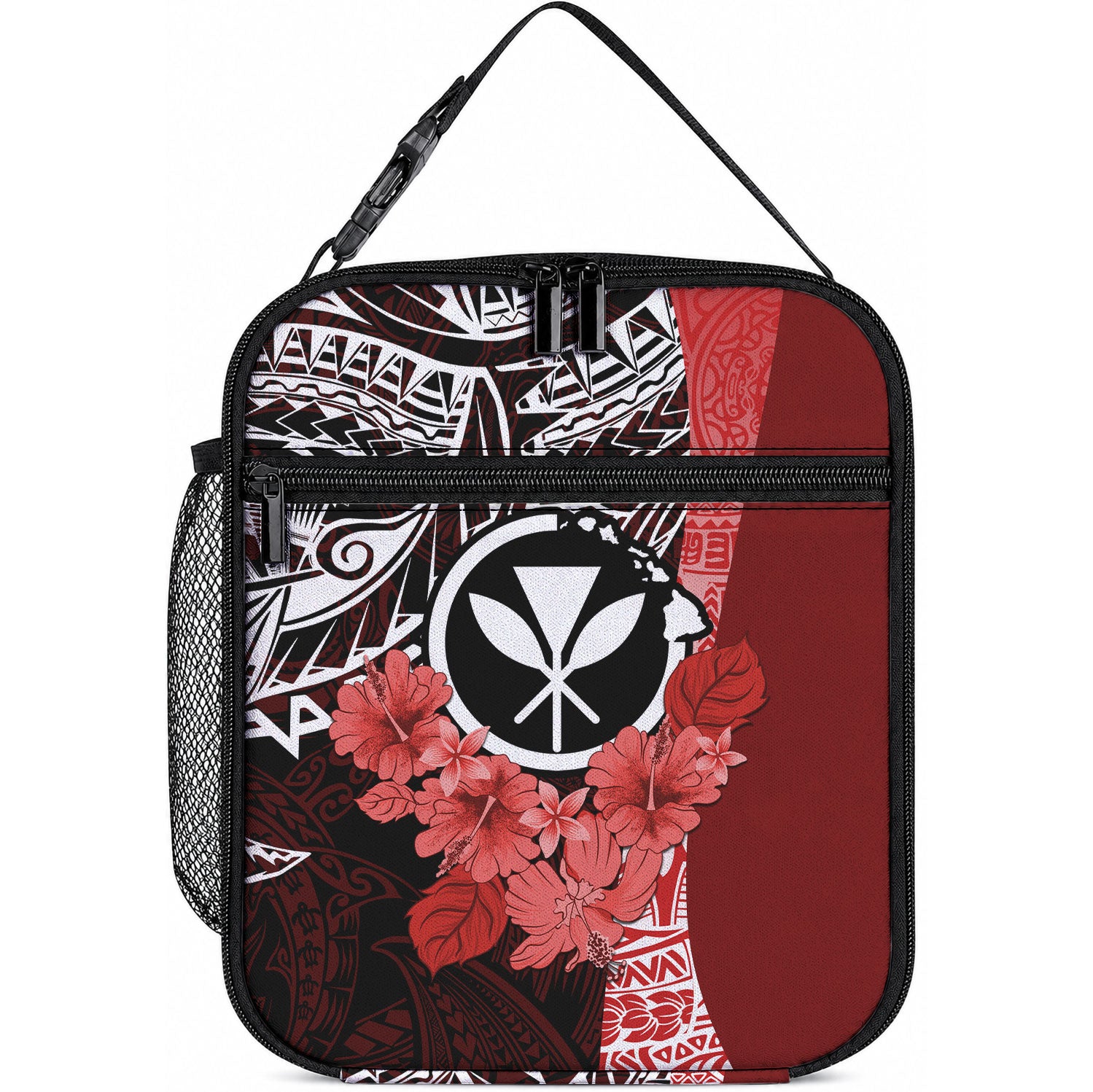 Aloha Vintage Hawaii Tribal Lunch Bag Red Style