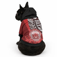 Aloha Vintage Hawaii Tribal Pet Hoodie Red Style LT9 - Polynesian Pride