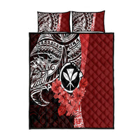 Aloha Vintage Hawaii Tribal Quilt Bed Set Red Style LT9 Red - Polynesian Pride