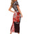 Aloha Vintage Hawaii Tribal Short Sleeve Bodycon Dress Red Style LT9 - Polynesian Pride