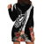 Hafa Adai Guam Hoodie Dress Tropical Flowers with Polynesian Pattern LT9 - Polynesian Pride