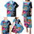 Bula Fiji Vintage Fijian Masi Pattern Family Matching Puletasi Dress and Hawaiian Shirt Blue Unique LT9 - Polynesian Pride