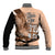 Bula Fiji Vintage Fijian Masi Pattern Baseball Jacket Peach Fuzz Unique LT9 - Polynesian Pride