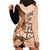 Bula Fiji Vintage Fijian Masi Pattern Hoodie Dress Peach Fuzz Unique LT9 - Polynesian Pride