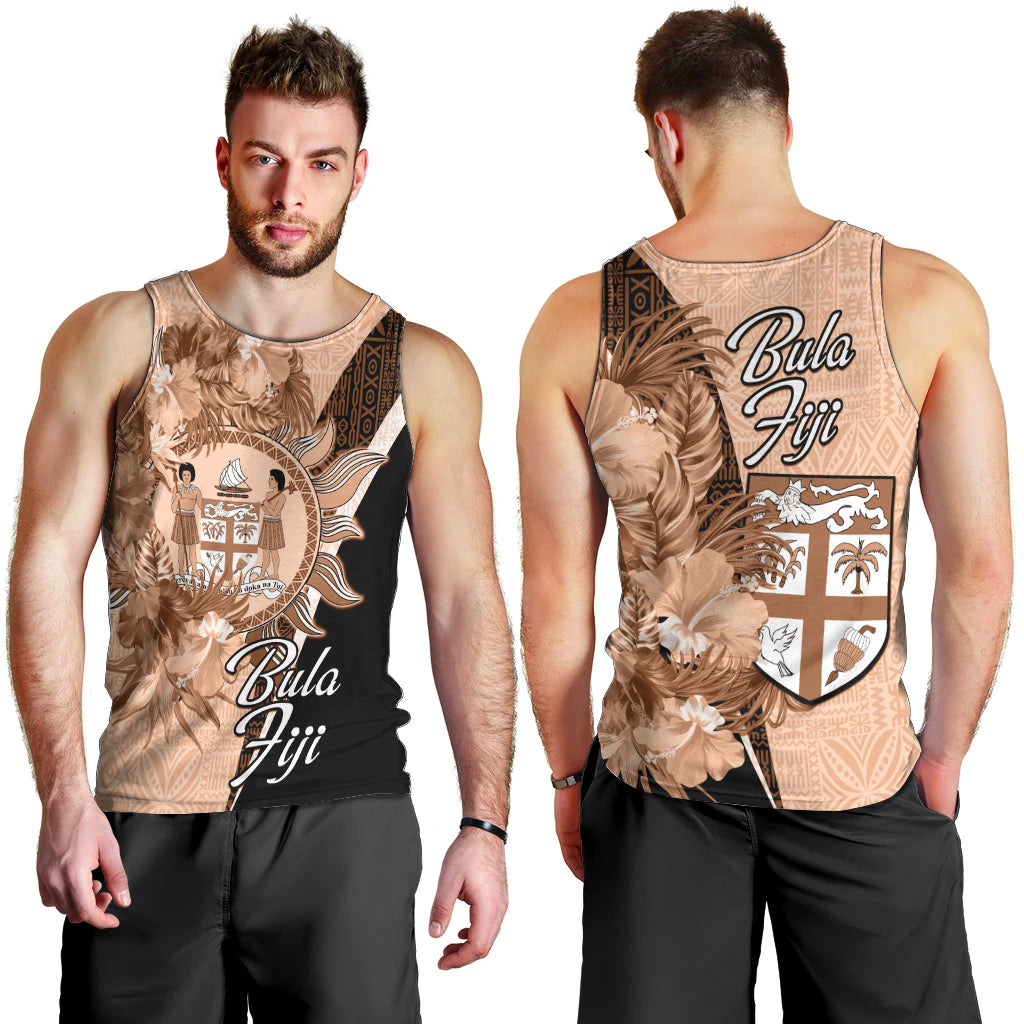 Bula Fiji Vintage Fijian Masi Pattern Men Tank Top Peach Fuzz Unique LT9 - Polynesian Pride