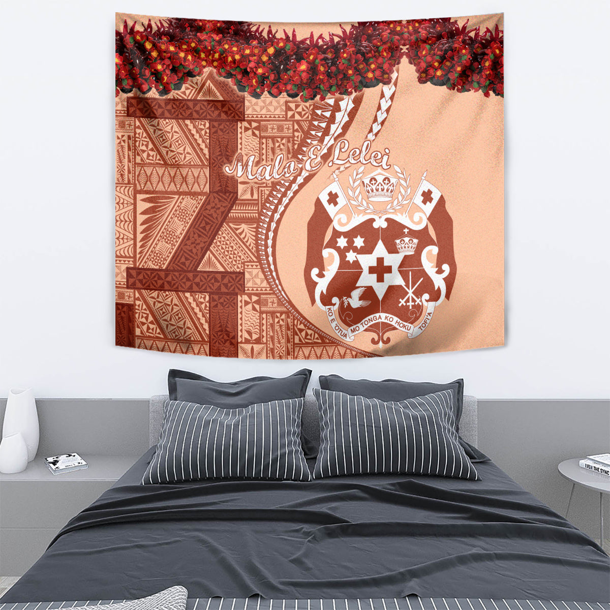 Vintage Tonga Kahoa Heilala Flower Tapestry LT9 - Polynesian Pride