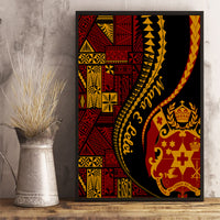 Vintage Tonga Malo E Lelei Ngatu Pattern Canvas Wall Art LT9 - Polynesian Pride