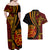 Vintage Tonga Malo E Lelei Ngatu Pattern Couples Matching Off Shoulder Maxi Dress and Hawaiian Shirt LT9 - Polynesian Pride