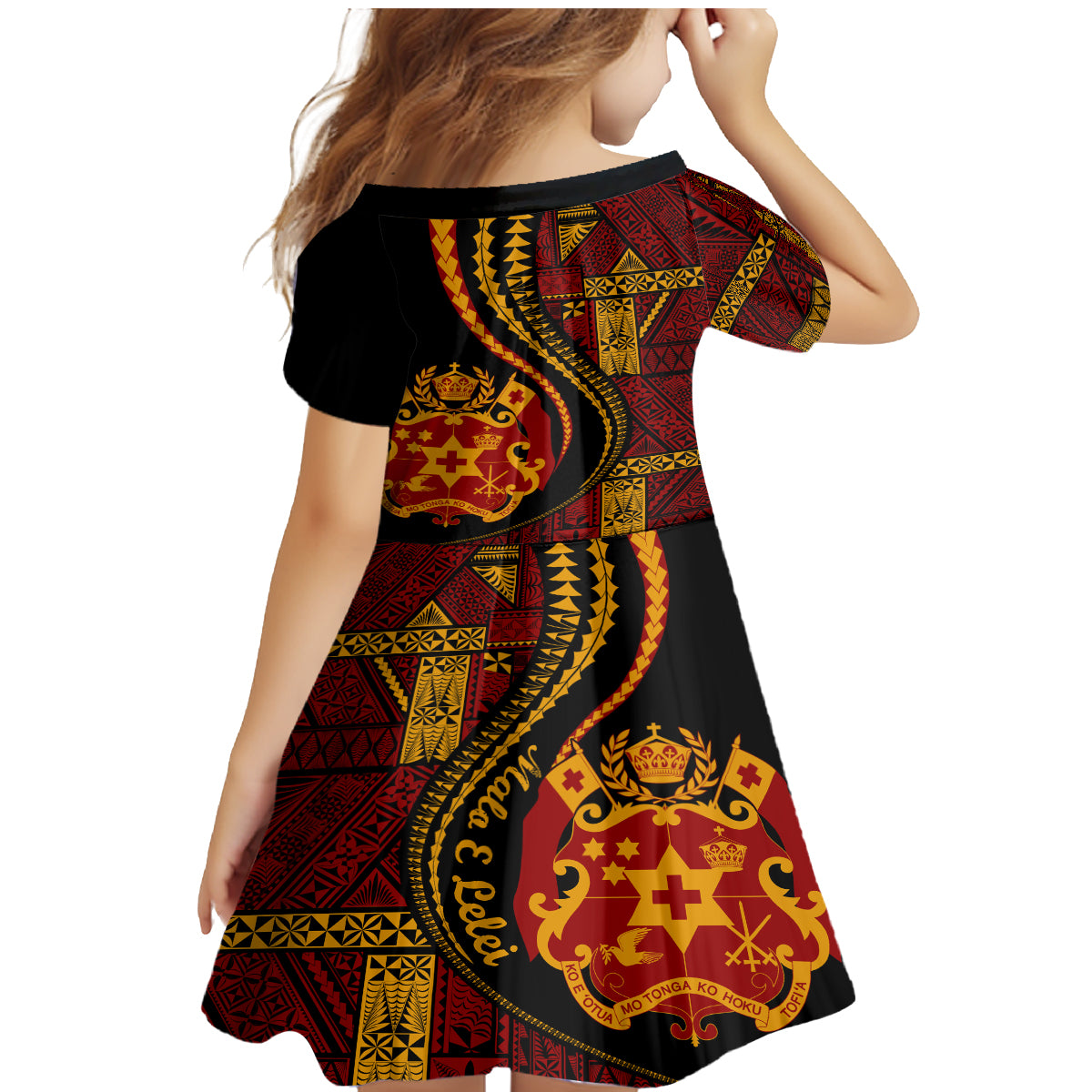 Vintage Tonga Malo E Lelei Ngatu Pattern Family Matching Mermaid Dress and Hawaiian Shirt LT9 - Polynesian Pride