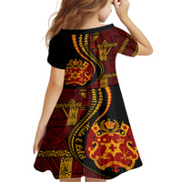 Vintage Tonga Malo E Lelei Ngatu Pattern Family Matching Short Sleeve Bodycon Dress and Hawaiian Shirt LT9 - Polynesian Pride