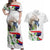 Philippines Eagle and Sampaguita Flowers Couples Matching Off Shoulder Maxi Dress and Hawaiian Shirt Polynesian Pattern