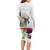 Philippines Eagle and Sampaguita Flowers Family Matching Long Sleeve Bodycon Dress and Hawaiian Shirt Polynesian Pattern