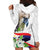 Philippines Eagle and Sampaguita Flowers Hoodie Dress Polynesian Pattern