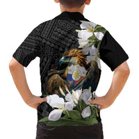 Philippines Eagle with Coat Of Arm Family Matching Tank Maxi Dress and Hawaiian Shirt Simple Sampaguita Jasmine