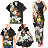 Philippines Eagle with Coat Of Arm Family Matching Tank Maxi Dress and Hawaiian Shirt Simple Sampaguita Jasmine