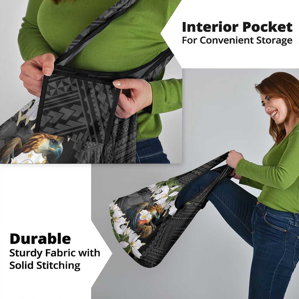 Philippines Eagle with Coat Of Arm Grocery Bag Simple Sampaguita Jasmine