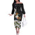 Philippines Eagle with Coat Of Arm Off The Shoulder Long Sleeve Dress Simple Sampaguita Jasmine