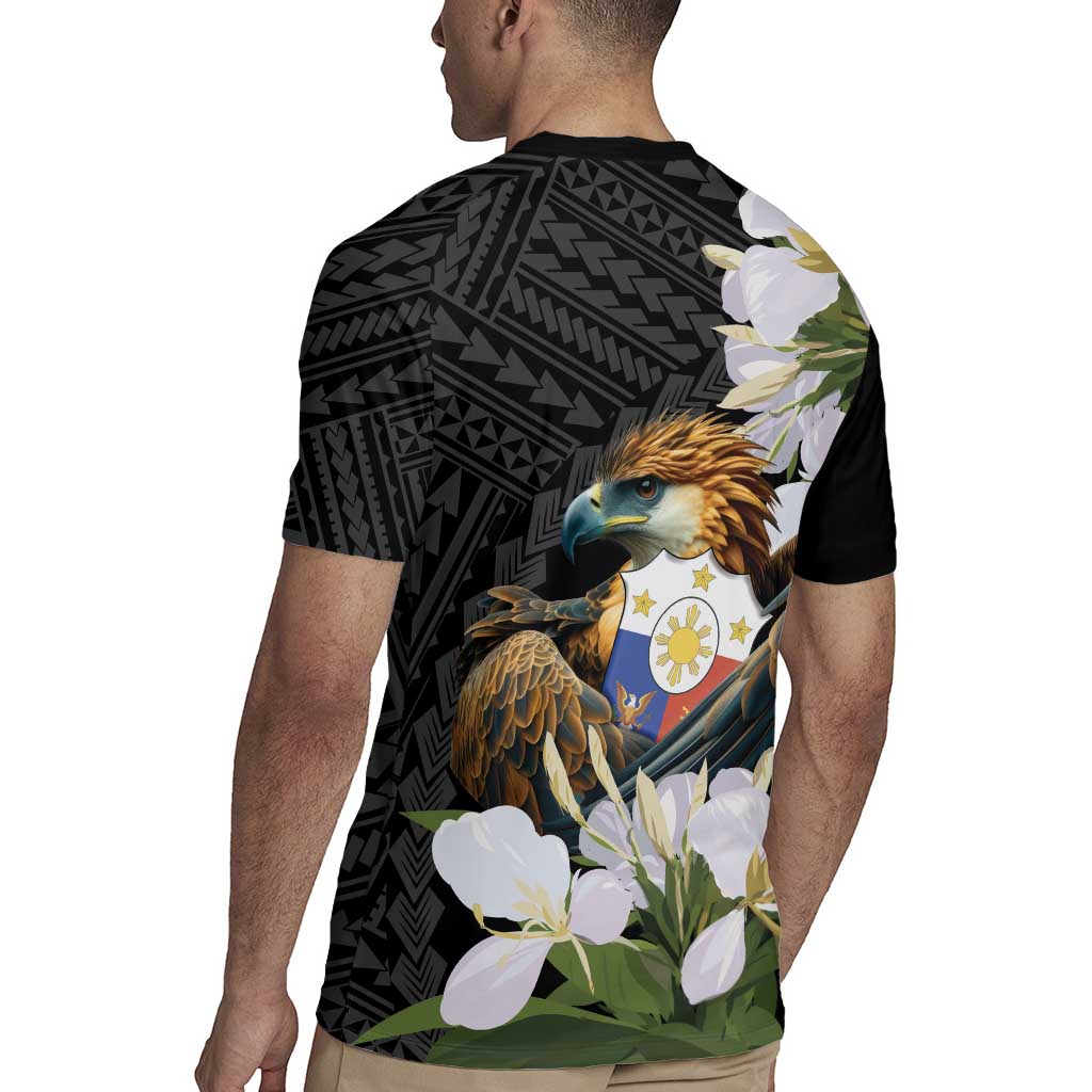 Philippines Eagle with Coat Of Arm Rugby Jersey Simple Sampaguita Jasmine
