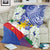 Philippines Flag Blanket Sampaguita Jasmine with Polynesian Tribal