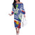 Philippines Flag Family Matching Off The Shoulder Long Sleeve Dress and Hawaiian Shirt Sampaguita Jasmine with Polynesian Tribal