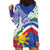 Philippines Flag Hoodie Dress Sampaguita Jasmine with Polynesian Tribal