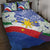 Philippines Flag Quilt Bed Set Sampaguita Jasmine with Polynesian Tribal