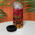 New Zealand Rangatira Custom 4 in 1 Can Cooler Tumbler Red and Gold Niho Taniwha Maori Tribal