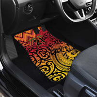 New Zealand Rangatira Custom Car Mats Red and Gold Niho Taniwha Maori Tribal