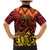 New Zealand Rangatira Custom Family Matching Mermaid Dress and Hawaiian Shirt Red and Gold Niho Taniwha Maori Tribal