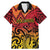 New Zealand Rangatira Custom Family Matching Mermaid Dress and Hawaiian Shirt Red and Gold Niho Taniwha Maori Tribal