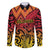 New Zealand Rangatira Custom Family Matching Mermaid Dress and Hawaiian Shirt Red and Gold Niho Taniwha Maori Tribal