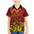 New Zealand Rangatira Custom Family Matching Mermaid Dress and Hawaiian Shirt Red and Gold Niho Taniwha Maori Tribal